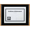 Beveled Black Glass Certificate Frame (14"x11")